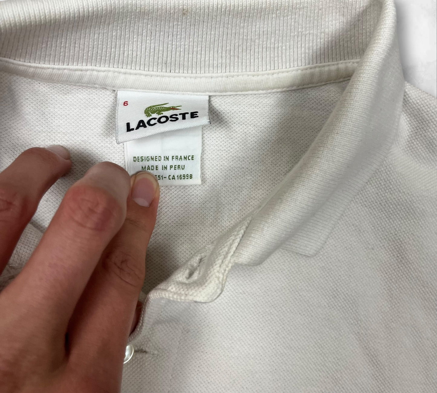 Vintage Lacoste South Korea Poloshirt in Größe(L)